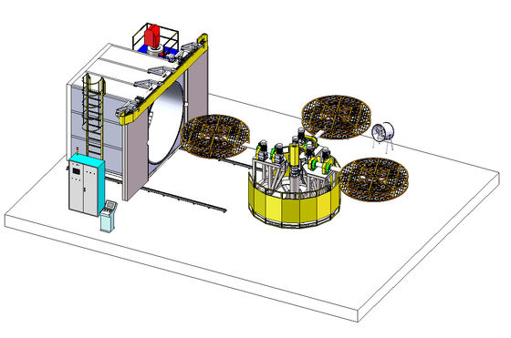 Bras de 3h du matin 4 d'Oven Carousel Rotational Molding Machine