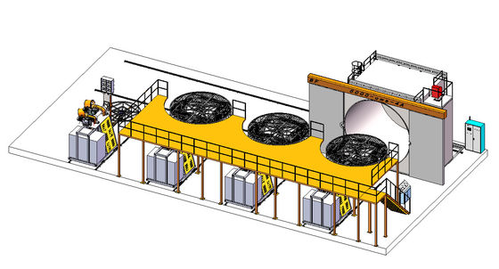 La navette Rotomolding usinent Oven Moveable 3000mm