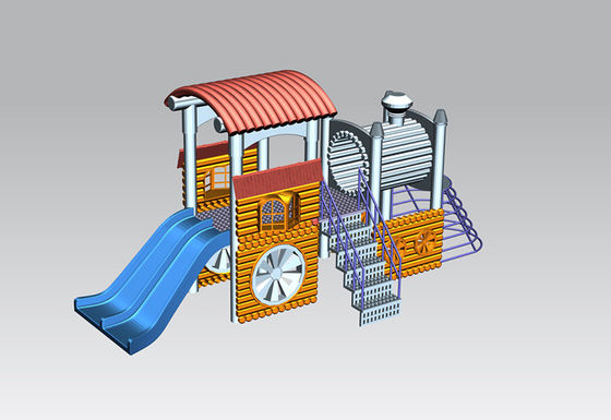 Le terrain de jeu Rotomoulding de glissière de tube moulent la taille en plastique d'OEM