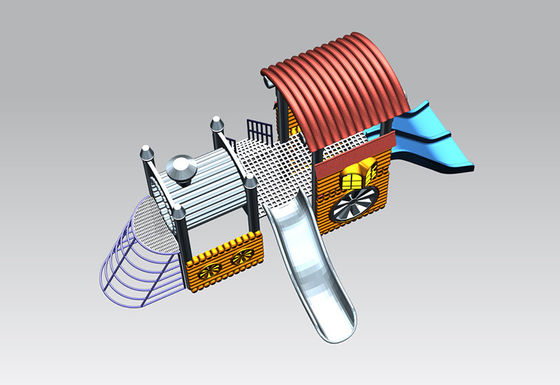 Le terrain de jeu Rotomoulding de glissière de tube moulent la taille en plastique d'OEM