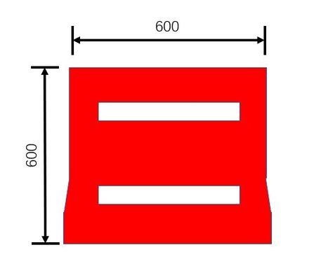 Barrière de moulage de rotation de route de produits 600x600 (ROUGE)