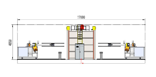 3.5m Oven Rotational Moulding Shuttle Machine adapté aux besoins du client