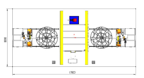 3.5m Oven Rotational Moulding Shuttle Machine adapté aux besoins du client